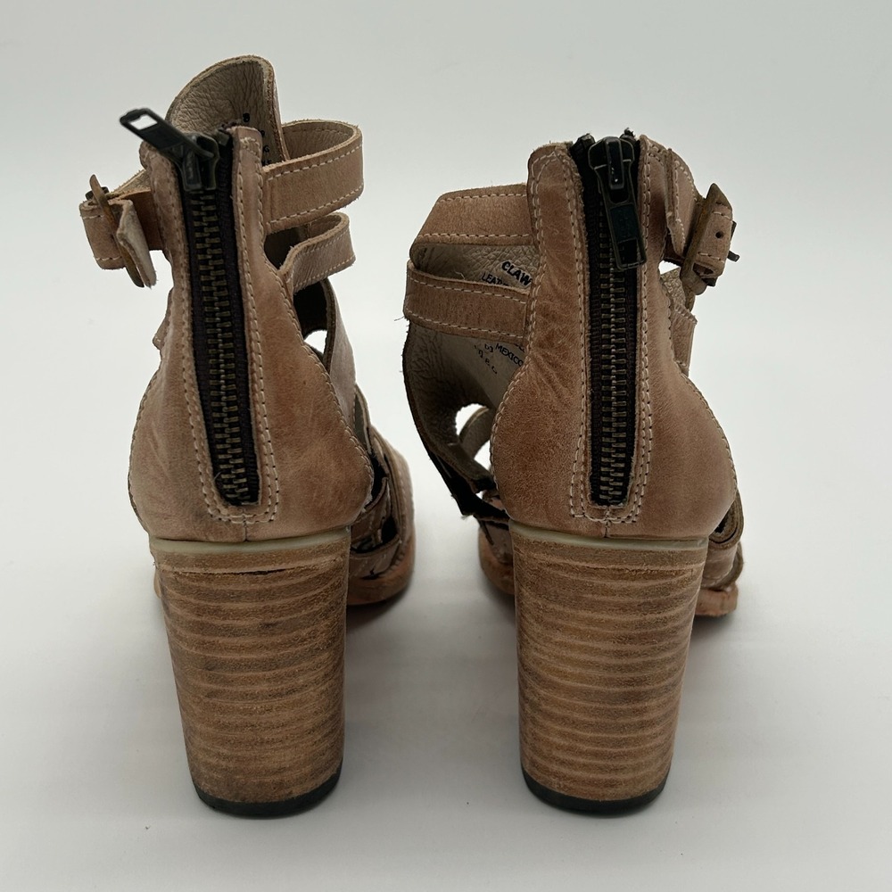 Freebird By Steven Brown Claw Sandal Strappy Genuine Leather Boho Gladiator 8 - Picture 4 of 9